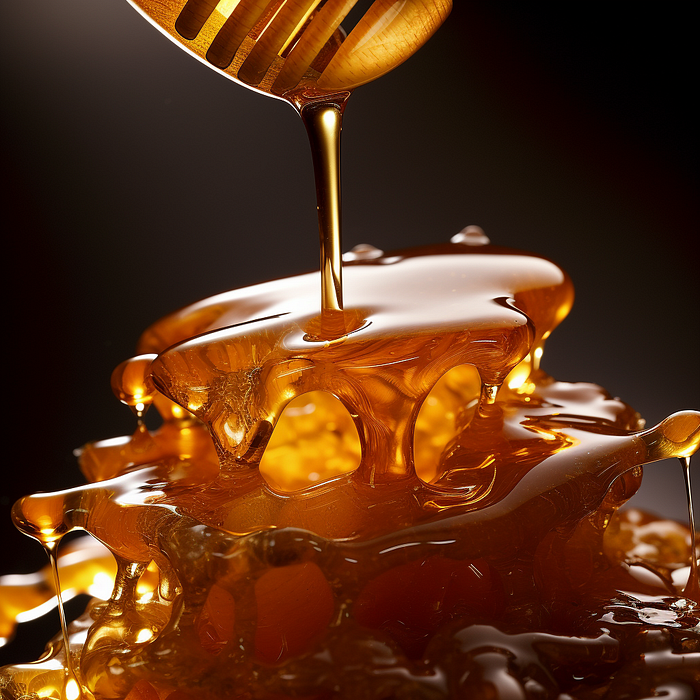 Midjourney Food Photography Prompts, Honey Dripping