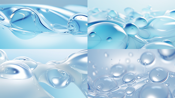 Best Midjourney Prompt for powerpoint presentation background and corporate materials,, translucent droplets